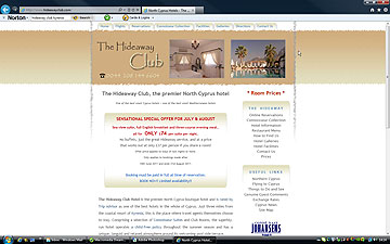 The Hideaway Club website, search engine optimisation by Internet Image, Kettering