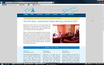 the Hi-Fi Show website, built and hosted by Internet Image, Kettering